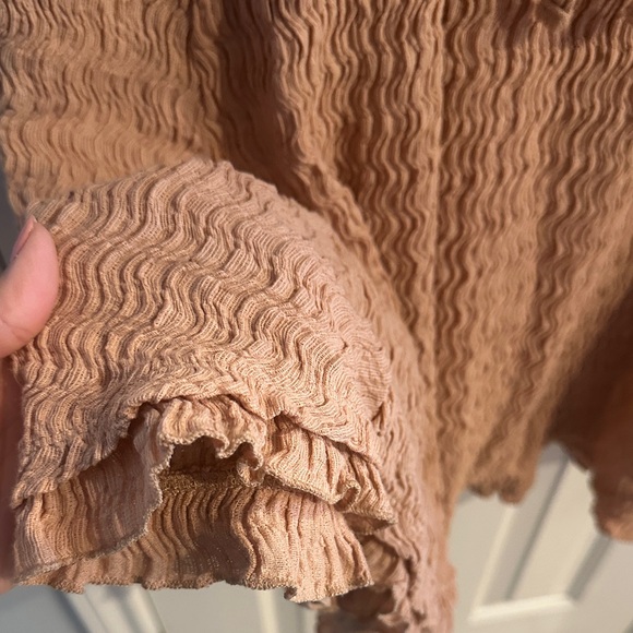 Free People Beach Amelia Halter Midi Dress Tuscany Tan Beige Women’s S Summer - Picture 6 of 12